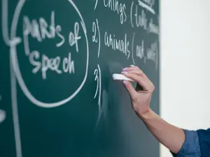 How do you comfort a grammar teacher?