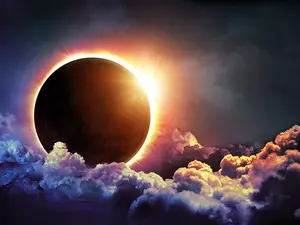 What did the dad say when the boy asked him to explain the solar eclipse to him?