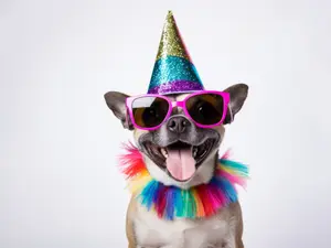 What do dogs always eat for their birthday dinner?