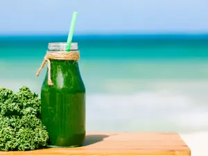 What do female veggies wear to the beach?