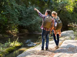 Where do hikers go for a drink after a long day out in the mountains?