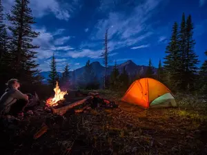 Where does a camper keep his money?