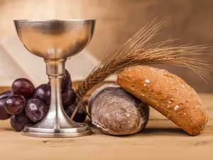 Why did the little boy take extra bread at communion?